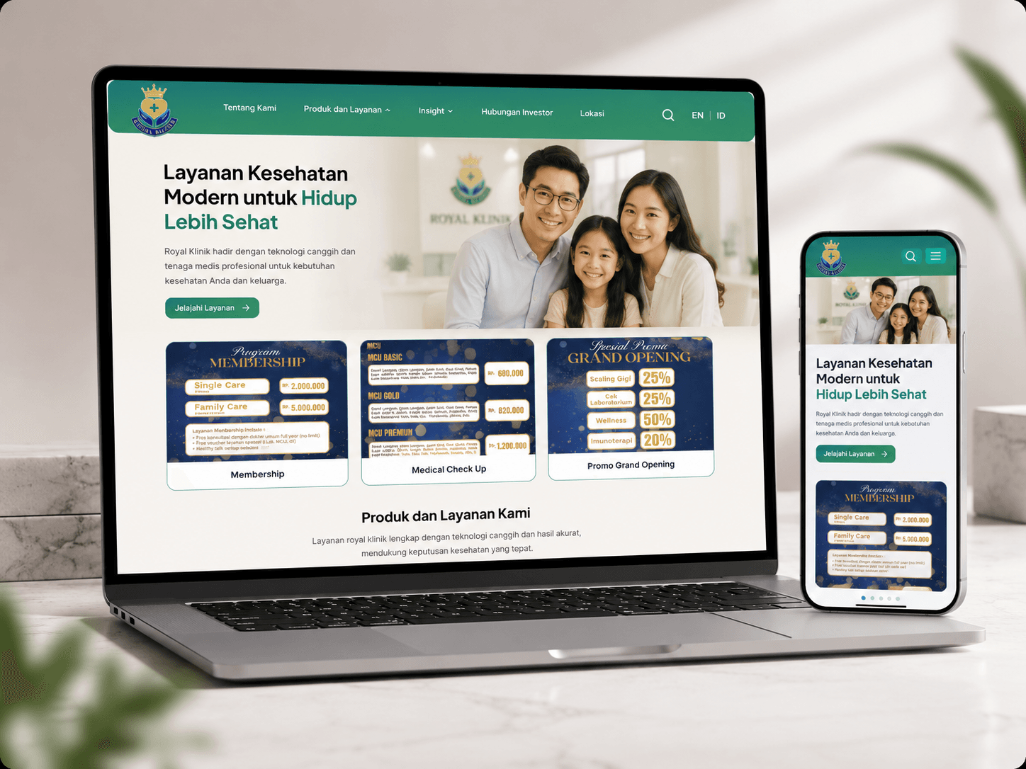 Royal Klinik Website